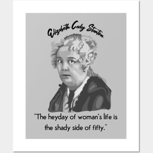 Elizabeth Cady Stanton Portrait and Quote Posters and Art